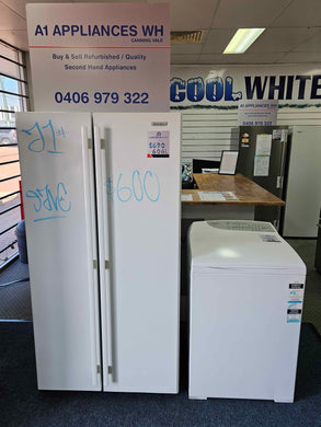 Westinghouse 606L Double Door Fridge Freezer + Fisher & Paykel 8KG Washer