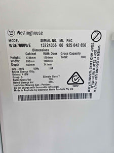 Westinghouse 700L Double Door Fridge Freezer White / WSE7000WE