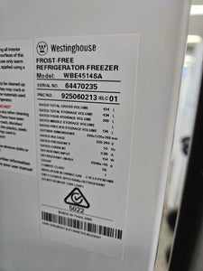 Westinghouse 454L Fridge Freezer / WBE4514SA