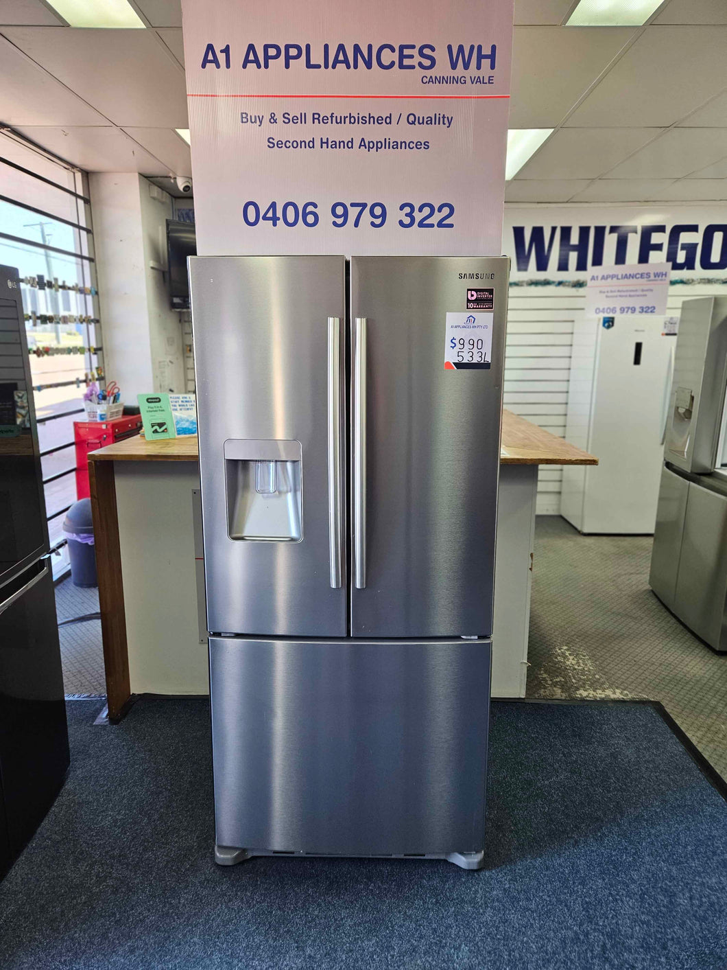 Samsung 533L French Door Fridge Freezer / SRF533DLS