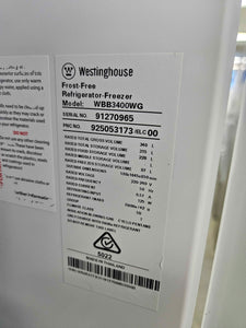 Westinghouse 340L Bottom Mount Fridge Freezer / WBB3400