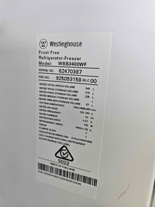 Westinghouse 340L Bottom Mount Fridge Freezer / WBB3400WF