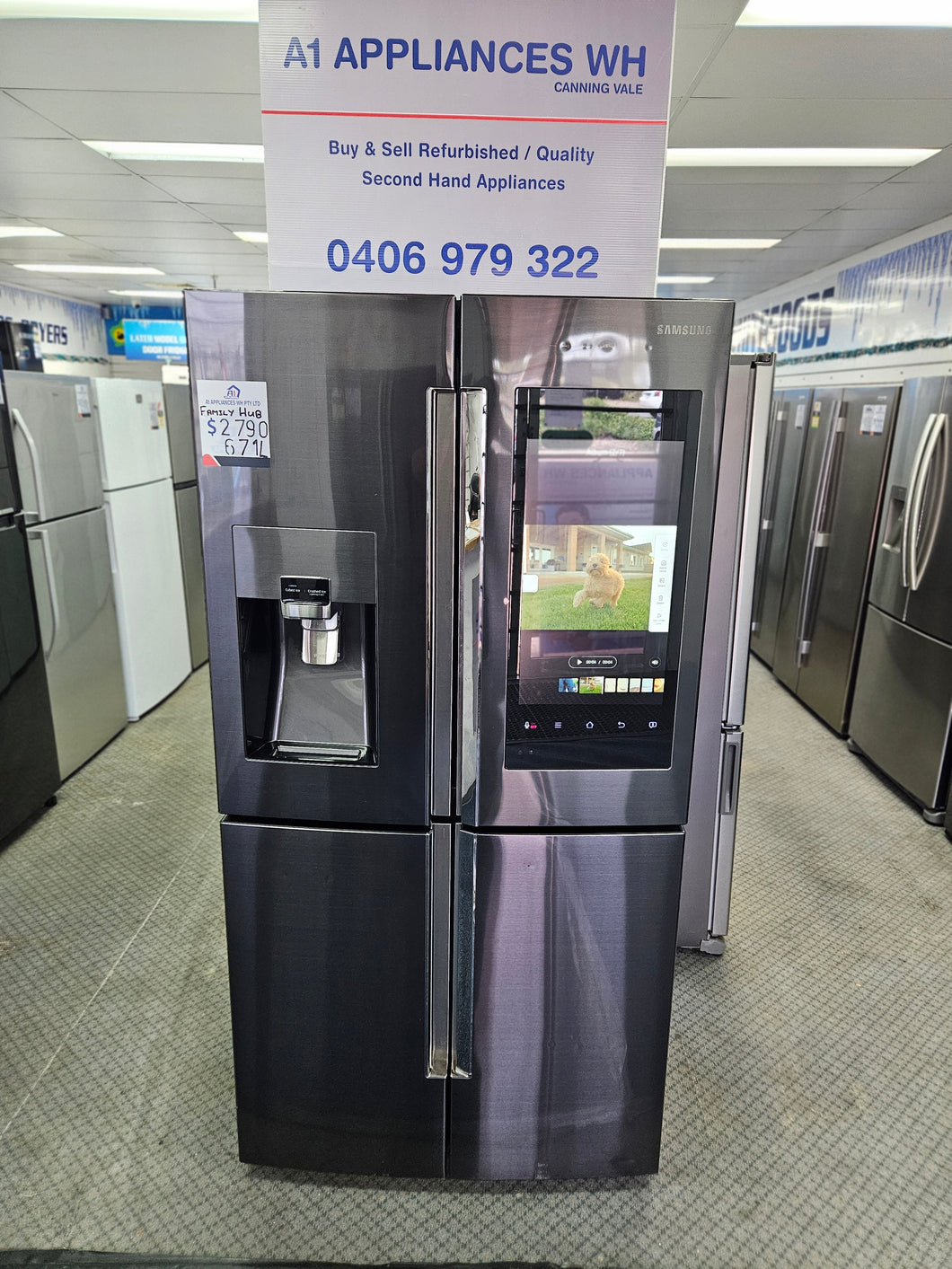 Samsung 671L French Door Fridge Freezer Family Hub / SRF671BFH2