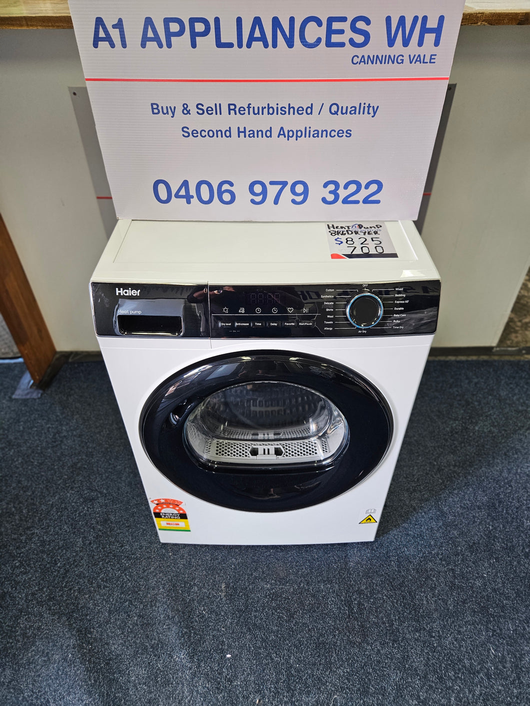 Haier 8KG Heat pump Dryer / HDHP80AW1