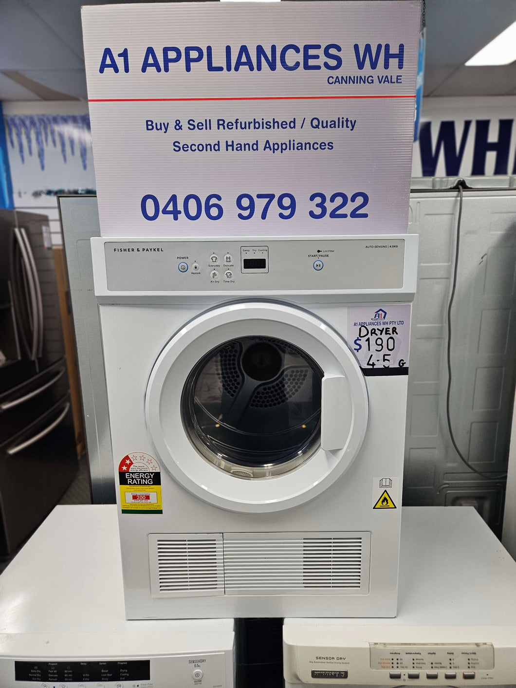 Fisher & Paykel 4.5KG Front Load Dryer / DE4560M2