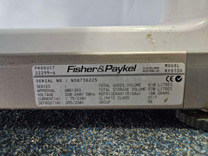 Fisher & Paykel 610L French Door Fridge Freezer / RF610A