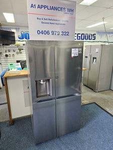 LG 635L Double Door Fridge Freezer Silver / GS-D635PLC