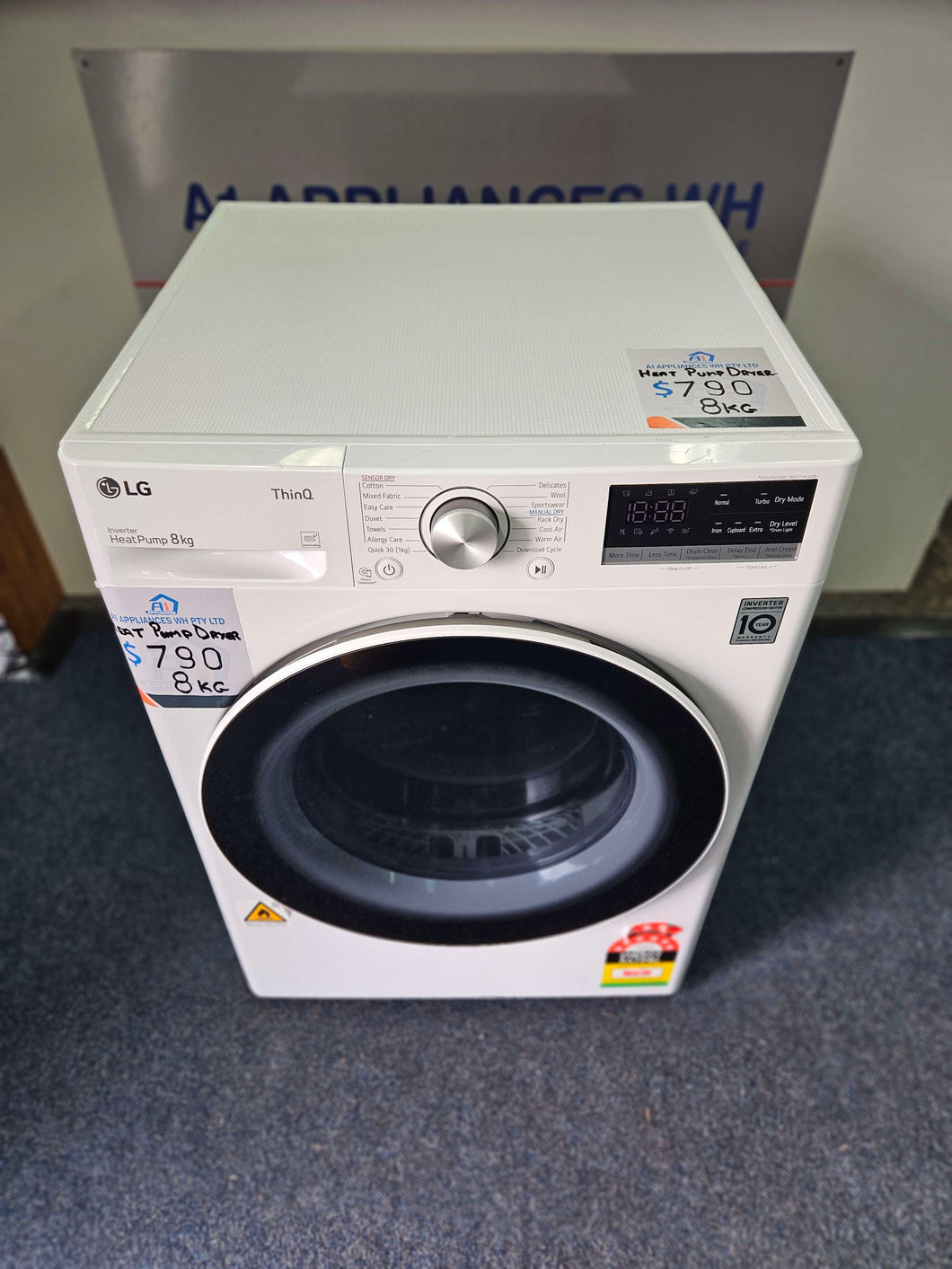 LG 8kg Series 5 Heat Pump Dryer / DVH5-08W