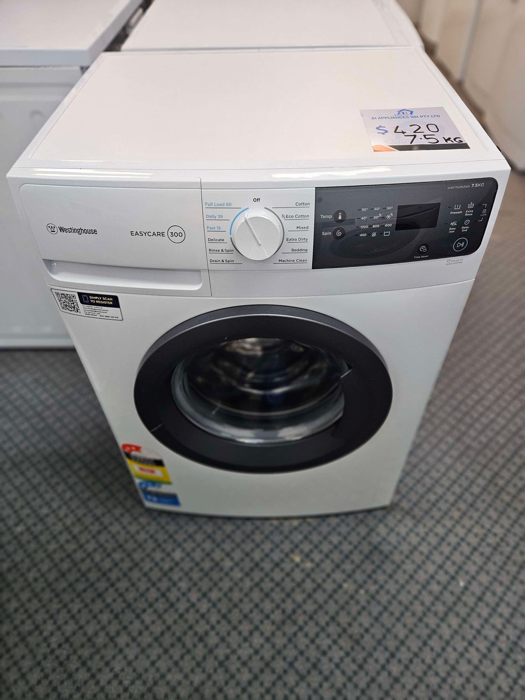 Westinghouse 7.5Kg Front Load Washer / WWF7524N3WA