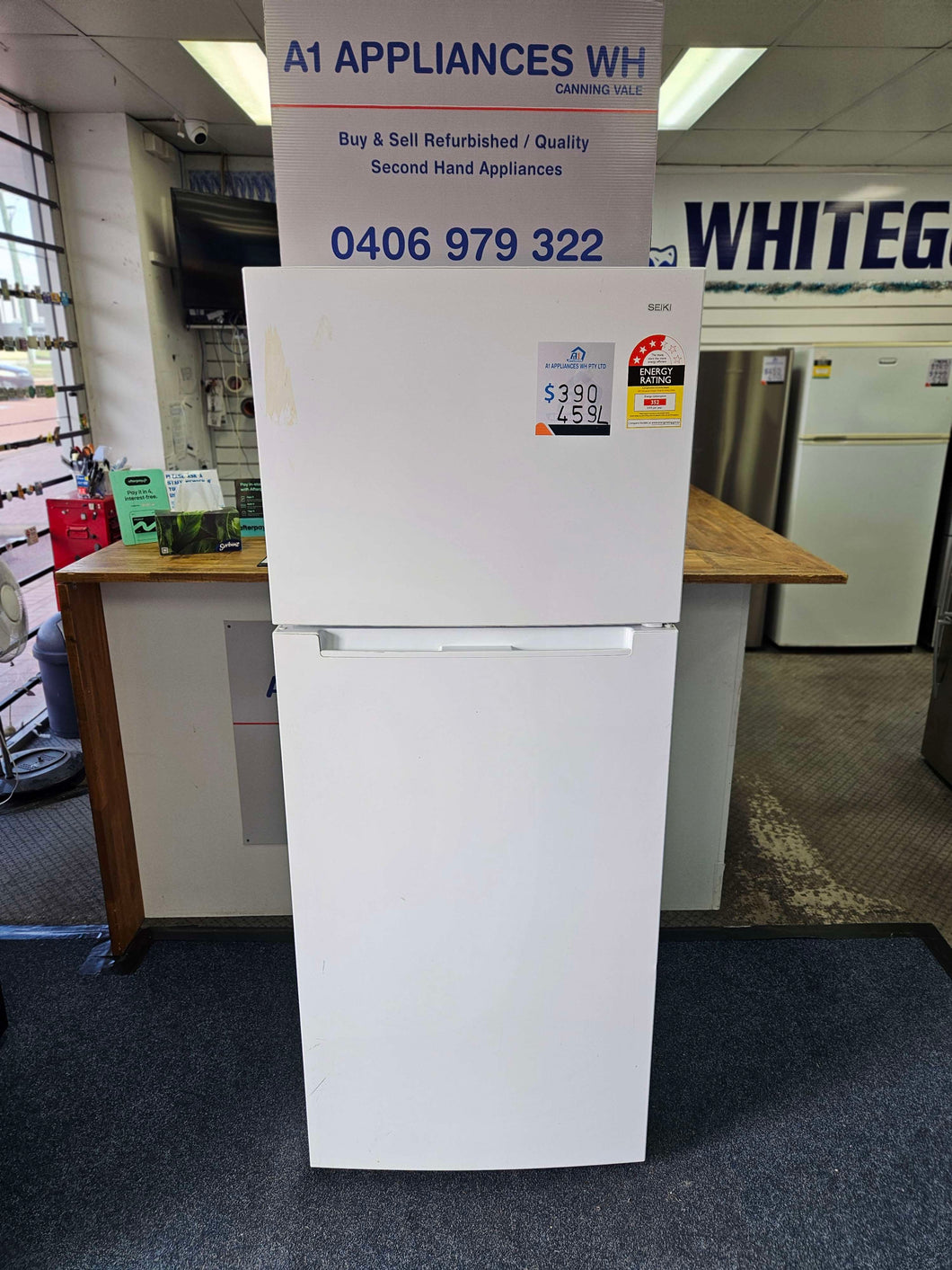 Seiki 459L Top Mount Fridge Freezer / SC-459AU7TMW