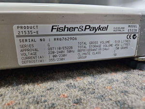Fisher & Paykel 517L Bottom Mount Fridge Freezer / E522B