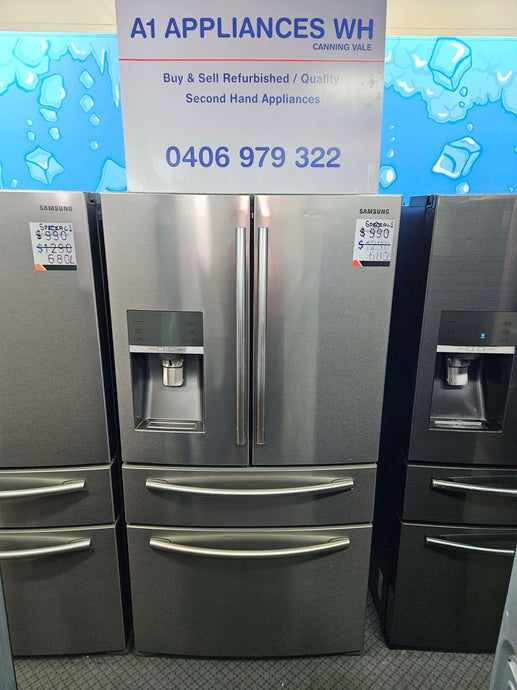 Samsung 680L French Door Fridge Freezer / SRF680CDLS - A1 Appliances Jo Cool Whitegoods