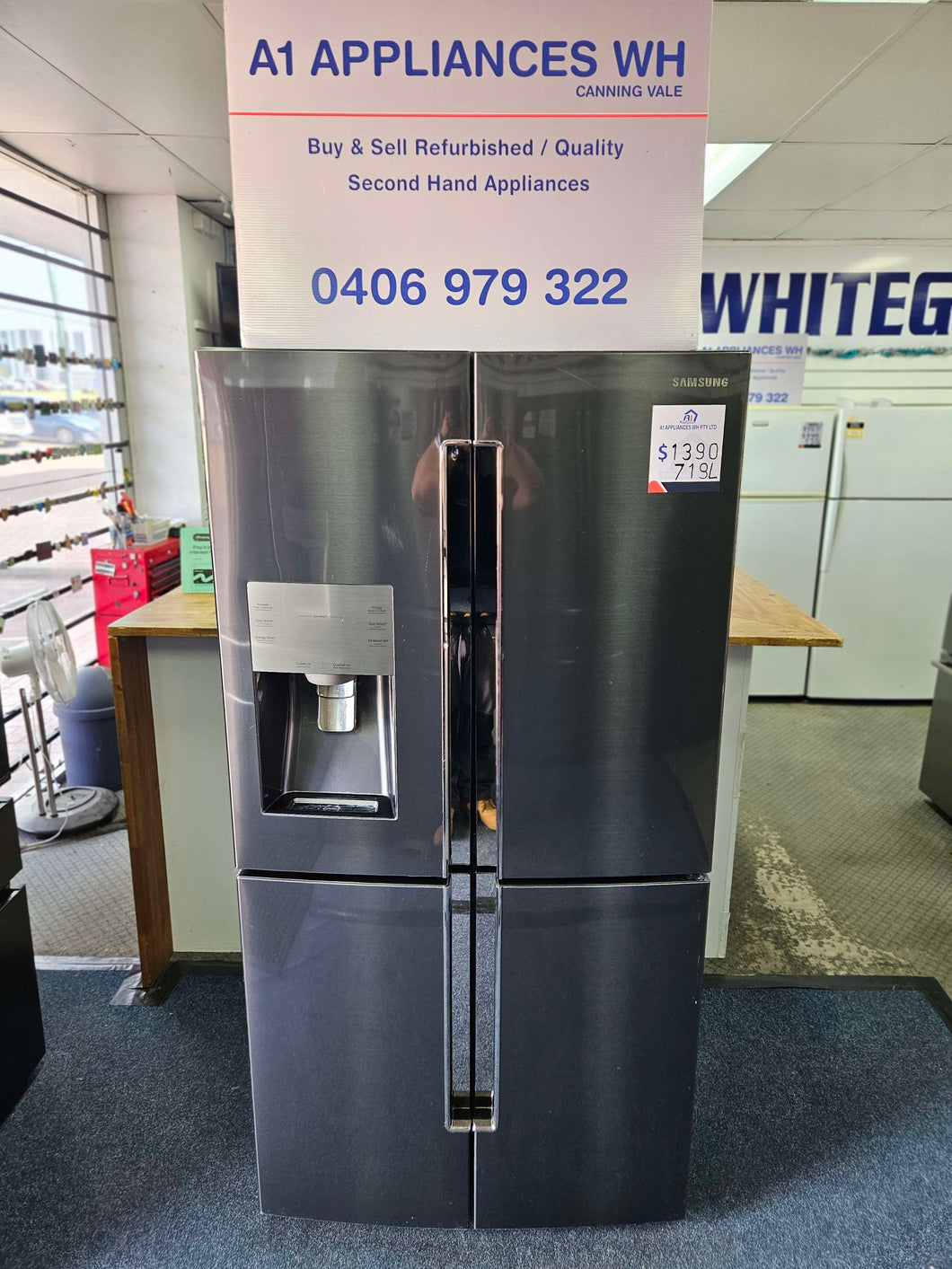 Samsung 719L French Door Fridge Freezer / SRF717CDBLS - A1 Appliances Jo Cool Whitegoods