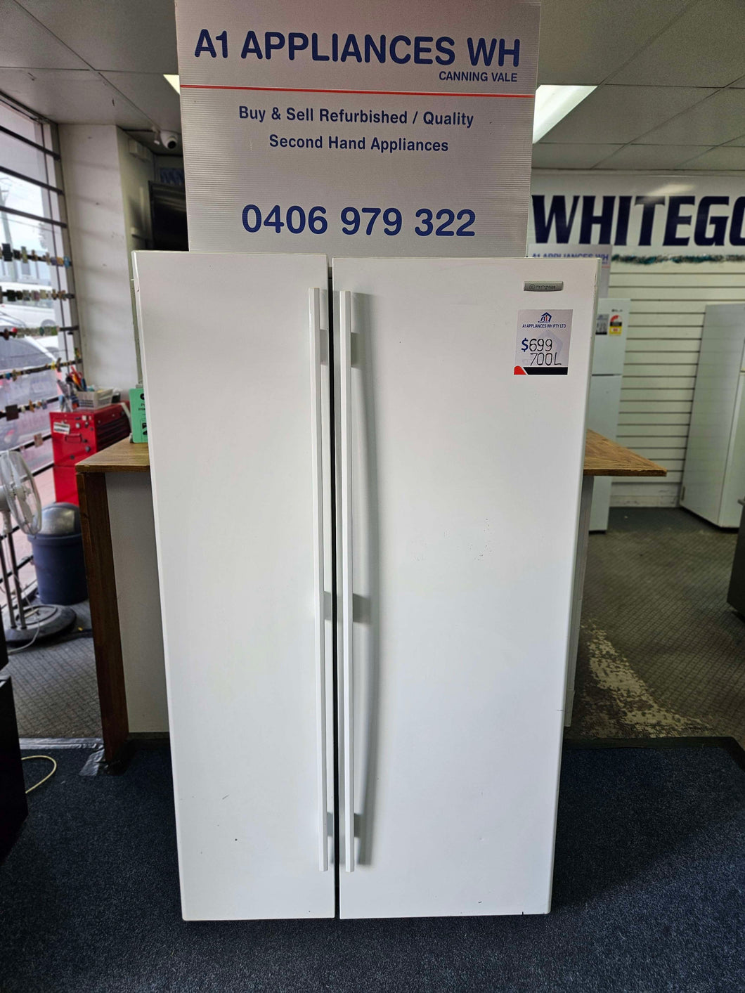 Westinghouse 700L French Door Fridge Freezer / WSE7000WA - A1 Appliances Jo Cool Whitegoods
