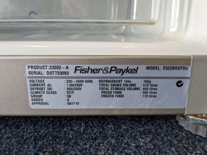 Fisher & Paykel 519L Bottom Mount Fridge Freezer Silver