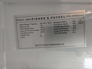 Fisher & Paykel 605L 4 Door Fridge Freezer Silver