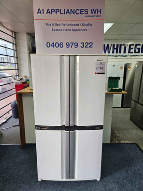 Sharp 602L 4 Door Fridge Freezer White, French Door / SJ - F60PC-WH