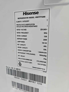 Hisense 526L Top Mount Fridge Freezer / HR6TFF526S