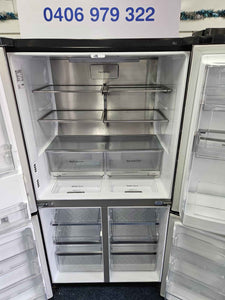 LG 706L 4 Door Fridge Freezer, French Door Dark Silver / GF-D706BSL