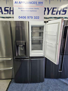 LG 706L 4 Door Fridge Freezer, French Door Dark Silver / GF-D706BSL