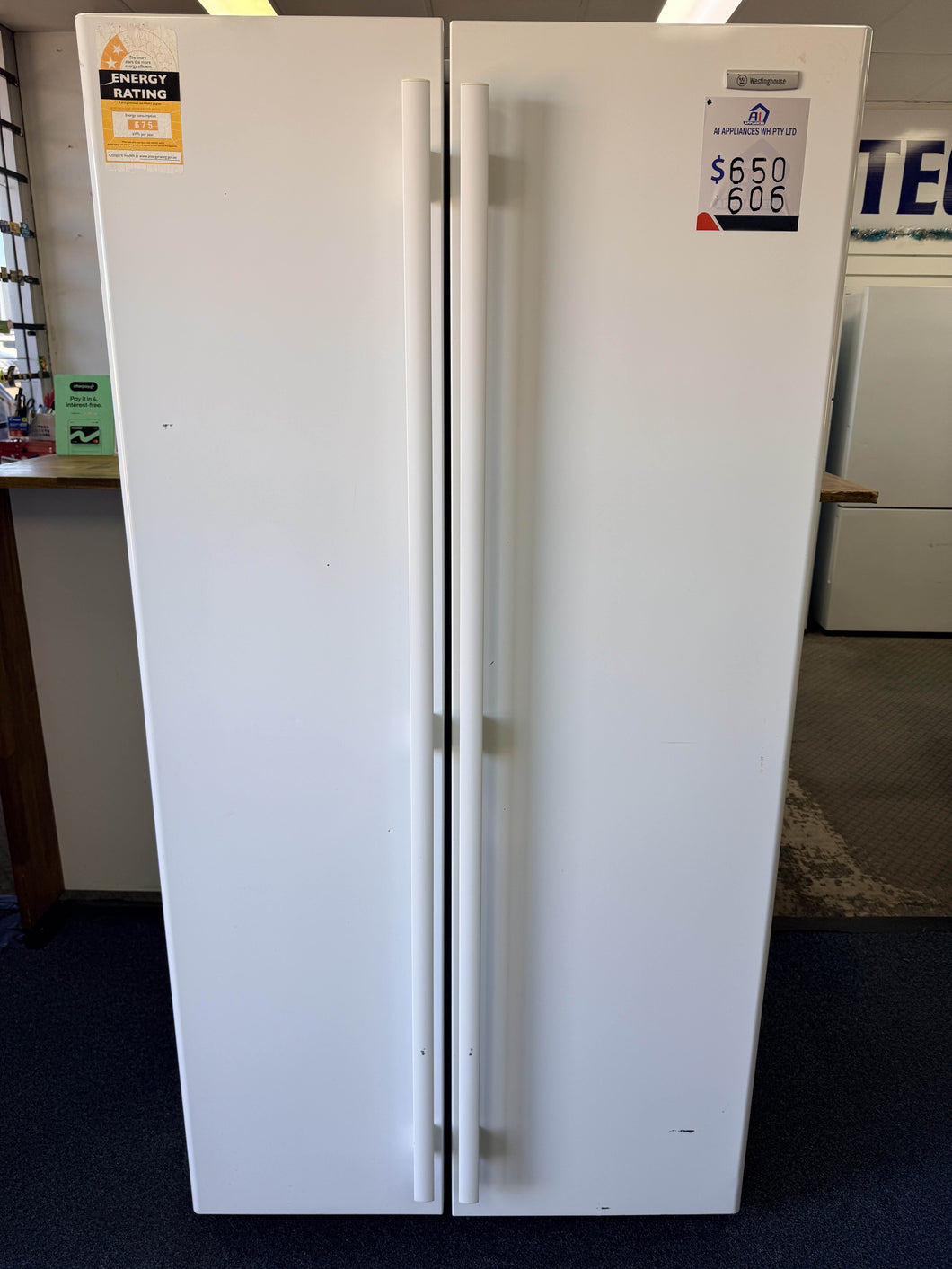 Westinghouse WSE6100WA*9 610L White Side By Side Refrigerator - A1 Appliances Jo Cool Whitegoods