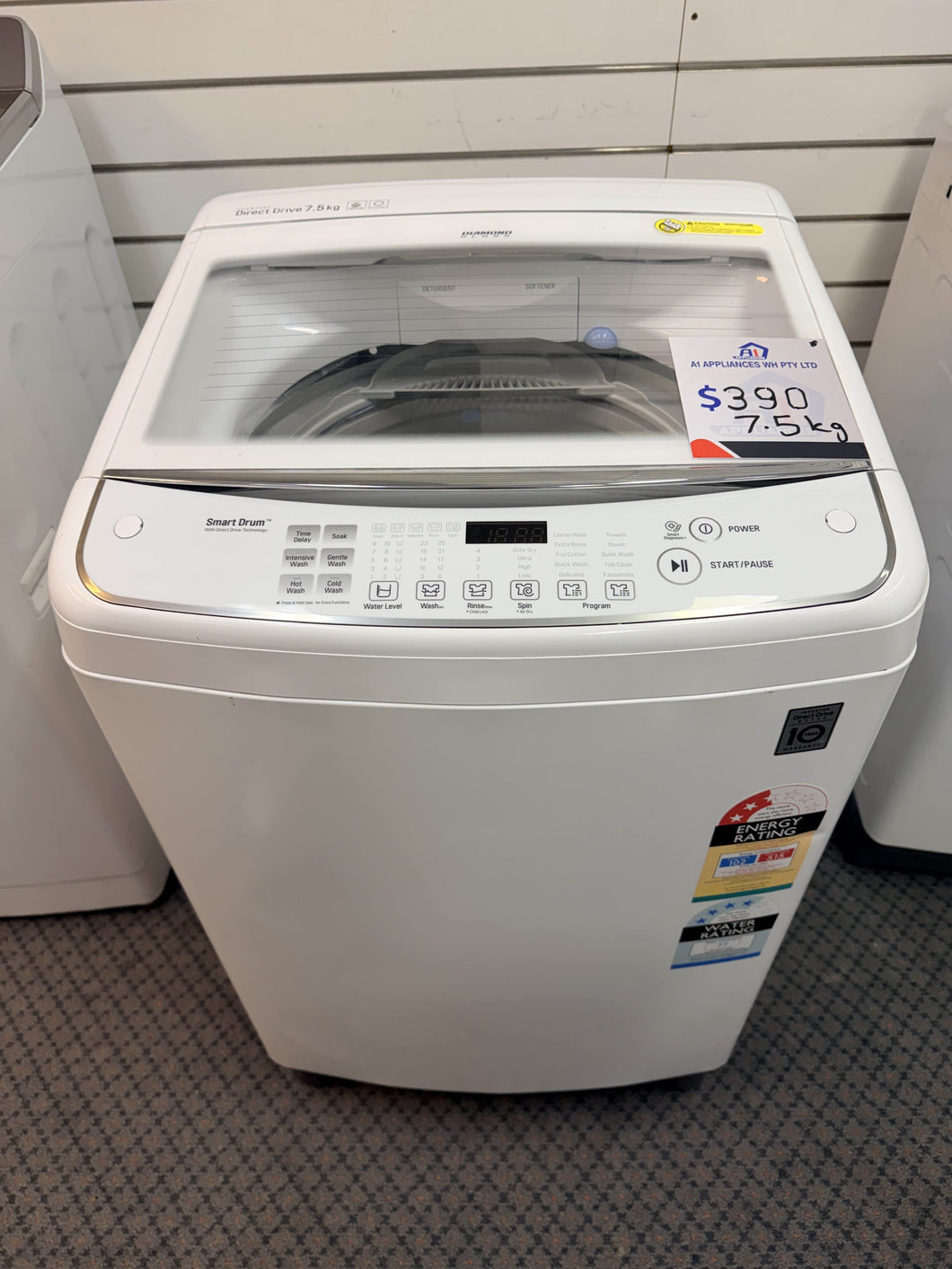 LG WTG7532W 7.5kg Top Load Washing Machine