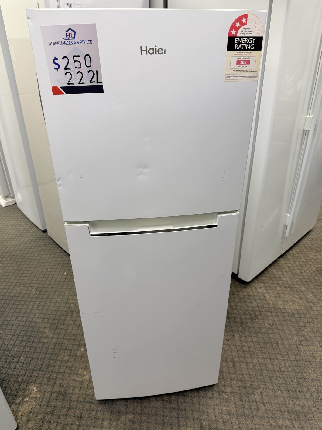 Haier HRF220TW 221L Top Mount Refrigerator - A1 Appliances Jo Cool Whitegoods