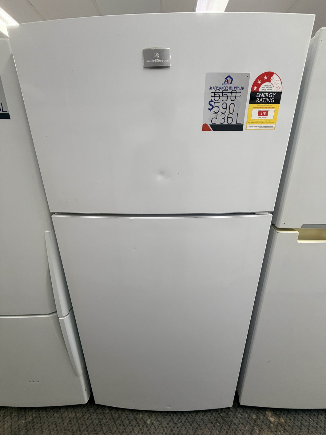 Kelvinator KTM5402WC 536L Frost-Free Top Mount Refrigerator