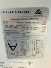 Load image into Gallery viewer, Fisher &amp; Paykel WL1064G1 10-kg Top-Load Washing Machine – White