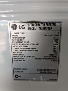 LG 564L Top Mount Fridge Freezer Silver