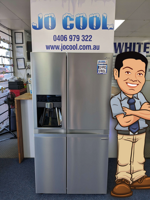 LG 590L Double Door Fridge Freezer Silver
