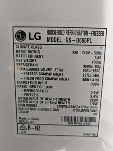 LG 665L Double Door Fridge Freezer Silver