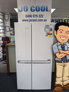 LG 687L Double Door Fridge White