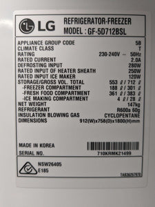 LG 719L Four Door Fridge Freezer Silver