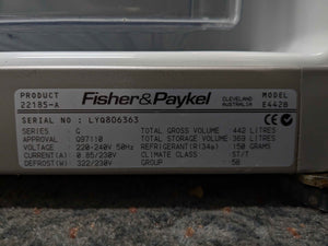 Fisher & Paykel 442L Bottom Mount Fridge Freezer Silver / E442B