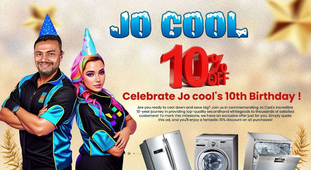 🎉🎈 CELEBRATE JO COOL'S 10TH BIRTHDAY 🎈🎉                Quote this AD for 10% off