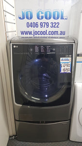 LG Twin Wash 16kg/9kg Front Load Washer and Dryer Combo with 2.5kg Mini Washer